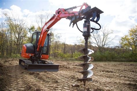 hydraulic auger for mini excavator|mini excavator auger attachment rental.